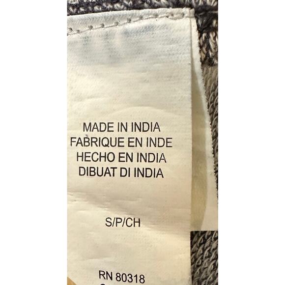 Lucky Brand Blue Distressed Sweater with Beautiful Embroidered Flowers Size S - Picture 7 of 8